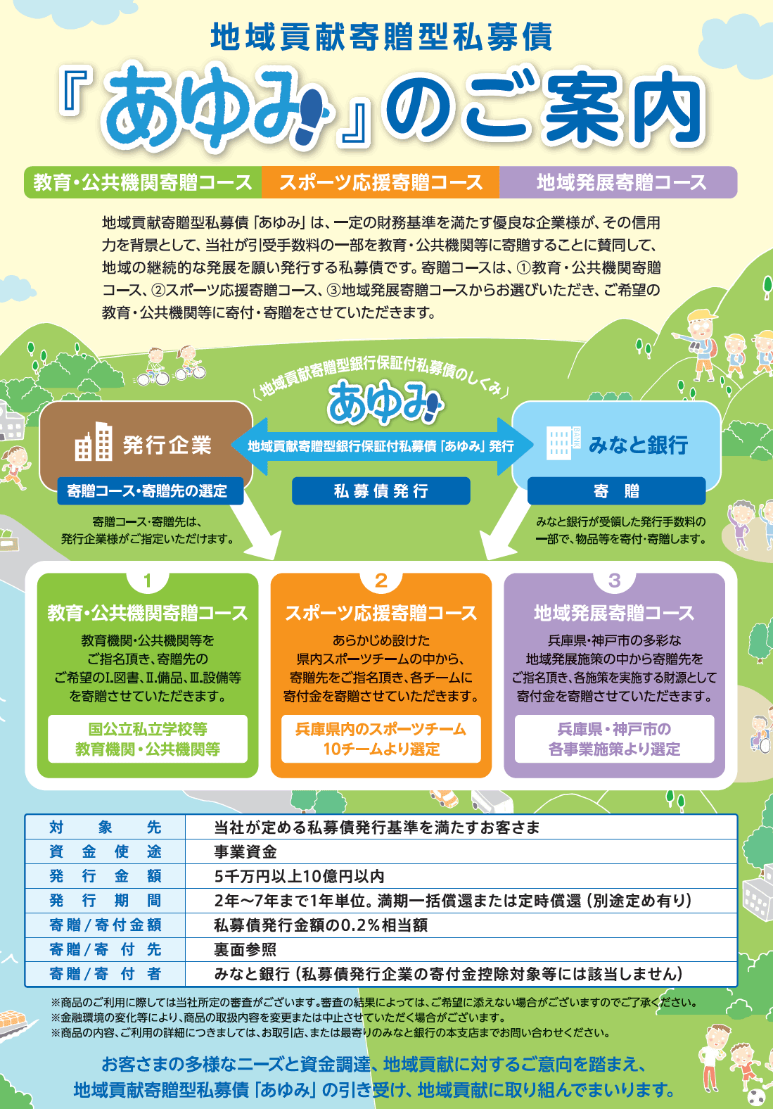 みなと地域貢献寄贈型銀行保証付私募債『あゆみ』 仕事と家庭の両立。