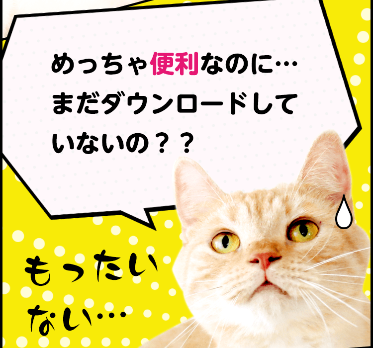 めっちゃ便利なのに…まだダウンロードしていないの？？ もったいない…