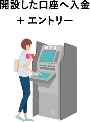開設した口座へ入金+ エントリー