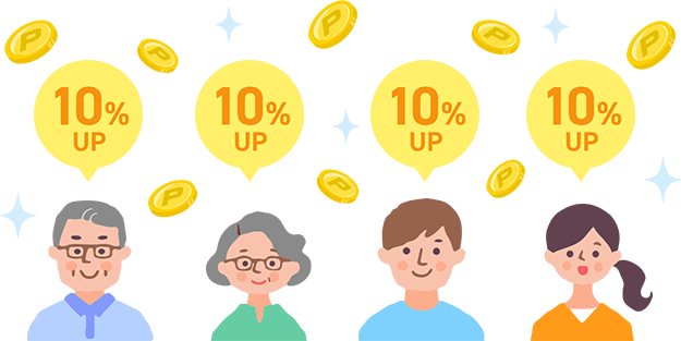 家族取引でポイントが もっとたまる！