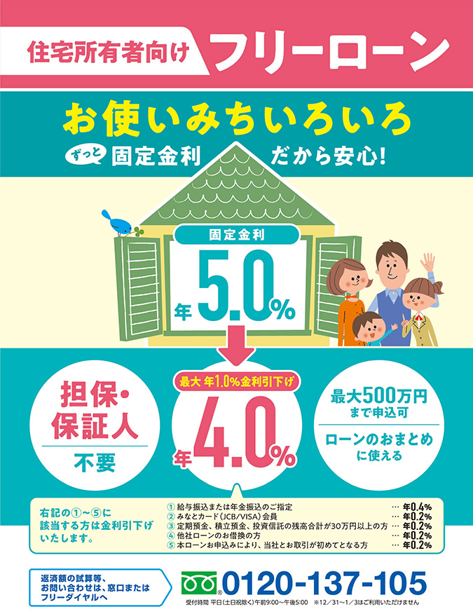 住宅所有者向けフリーローン