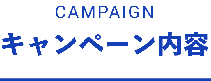 CAMPAIGN キャンペーン内容