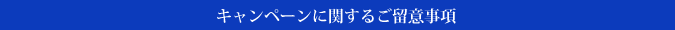 キャンペーンに関するご留意事項