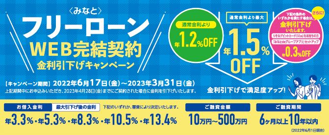 フリーローン金利引下げキャンペーン